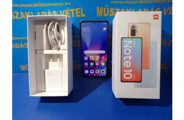 Xiaomi Redmi Note 10Pro 128GB Mobiltelefon jtllssal Dobozban