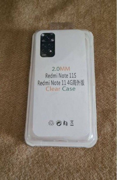Xiaomi Redmi Note 11-11S szilikon tok. j, tltsz, 2mm-es erstett