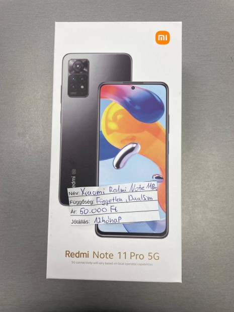 Xiaomi Redmi Note 11 Pro 5G 128GB 12h jtllssal!