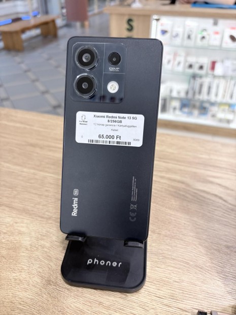 Xiaomi Redmi Note 13 5G Kártyafüggetlen 256 GB 8 GB Ram, 12 hó