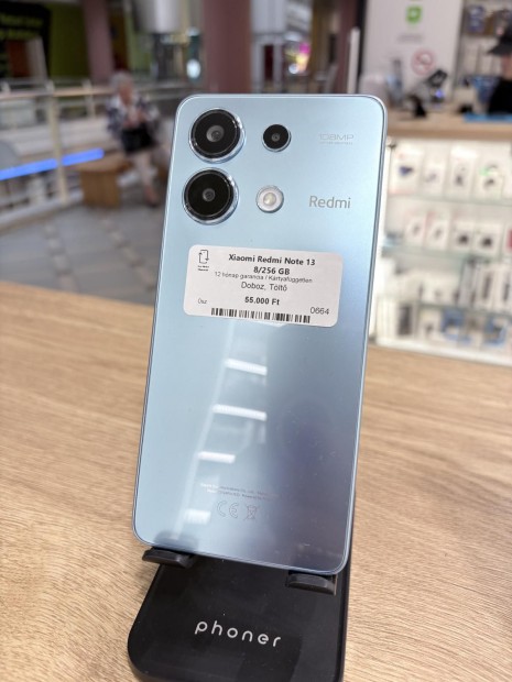 Xiaomi Redmi Note 13 Kártyafüggetlen 256 GB 8 GB Ram, 12 hó garancia
