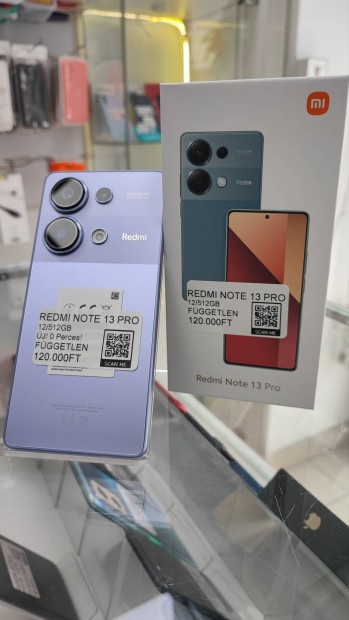 Xiaomi Redmi Note 13 Pro - 12/512GB- Fggetlen j 0 Perces