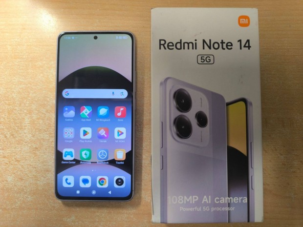 Xiaomi Redmi Note 14 5G 8/256GB Újszerű Dual Purple Garanciás !