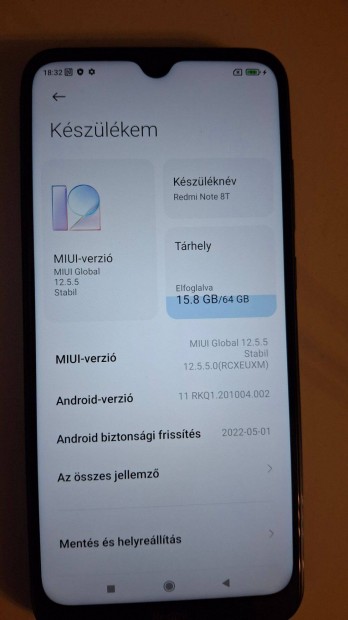 Xiaomi Redmi Note 8T 4/64 mobiltelefon elad (4 ves)