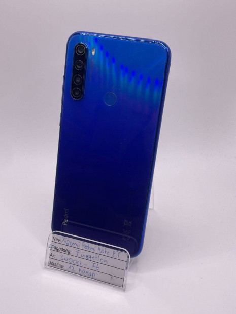 Xiaomi Redmi Note 8T 64GB Kk / j akkuval / kijelz karcos / 12 hnap