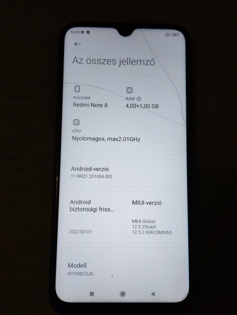Xiaomi Redmi Note 8 Okostelefon