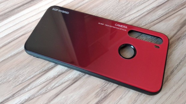 Xiaomi Redmi Note 8 színátmenetes tok piros-fekete
