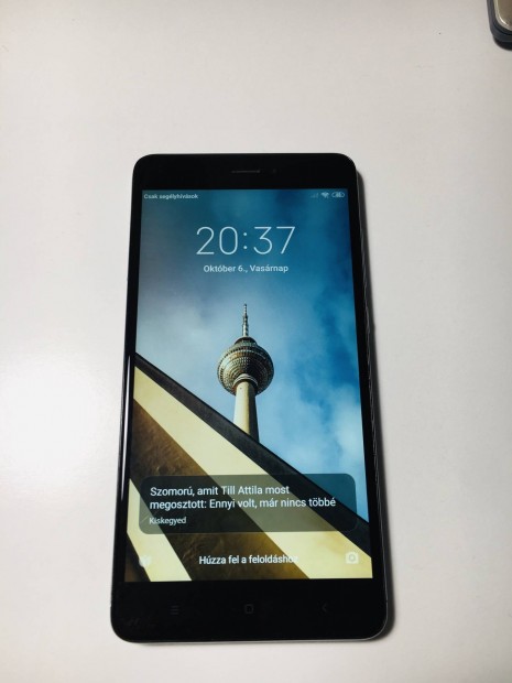 Xiaomi Redmi note 4 krtyafggetlen 