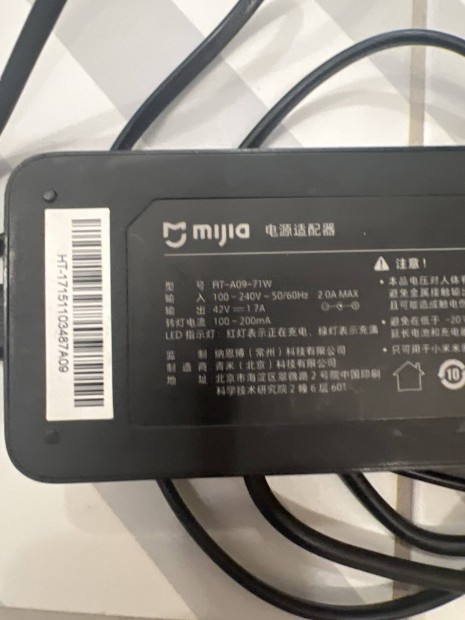 Xiaomi mija töltő rollerhez