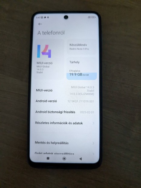 Xiaomi redmi note 9 pro 64gb kk