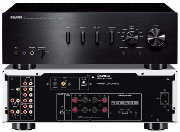 Yamaha A-S701 Új fekete Hifi erősítő, 160w x 2,(340e.helyett)
