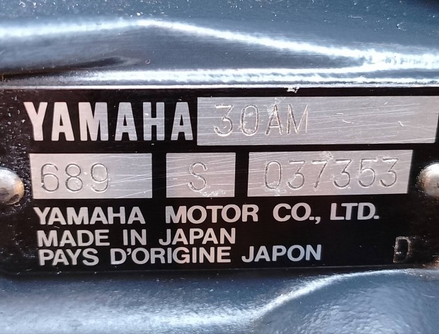 Yamaha csónakmotor 30/30 lóerős két ütem