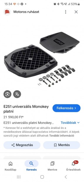 Yamaha fz6 doboztart konzol givi platnival elad 