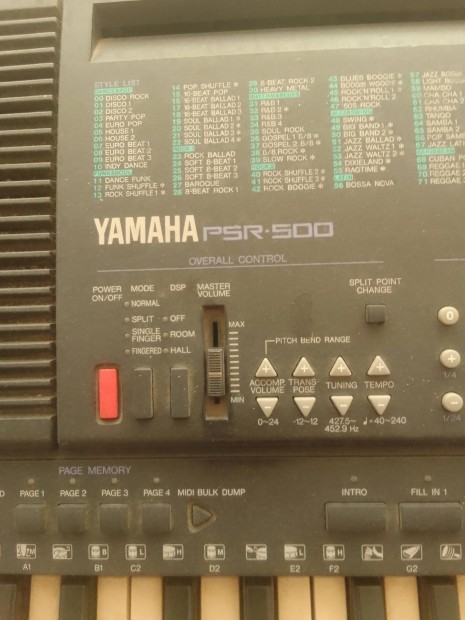 Yamaha psr 500 elad 