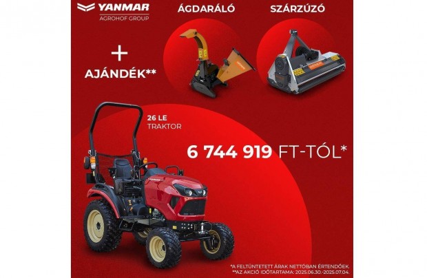 Yanmar Japn kistraktor 26 LE bukkerettel/SA426V-R + ajndk szrzz