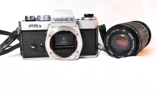 Yashica fr II analg filmes kamera + Vivitar 70-210 macro objektv