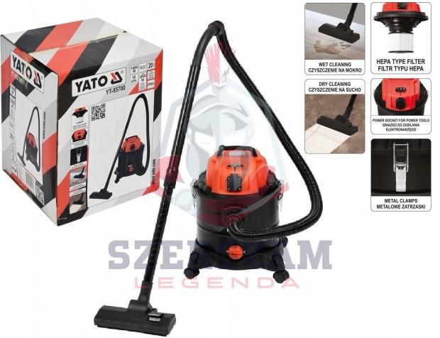 Yato Ipari porszv 230V aljzattal 1400W 20L - Yt-85700