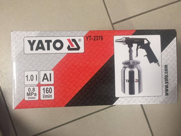 Yato Yt-2376 Homokfv pisztoly alstartlyos 1l 1/4" 8 bar