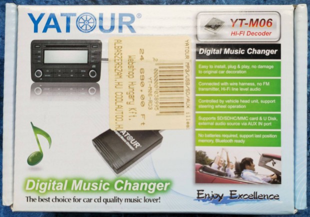 Yatour Peugeot RD3 MP3 USB SD Aux illeszt CD tr helyre