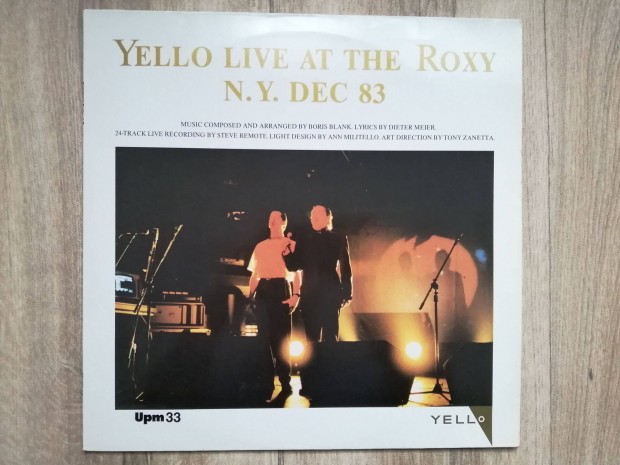 Yello - Live At The Roxy N.Y. Dec 83 LP / 12" nmet