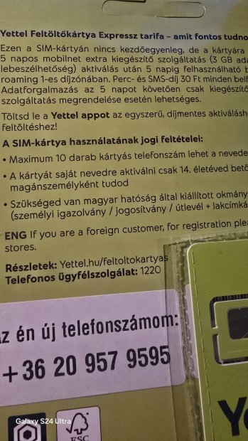 Yettel Kny Telefonszm 95.7.95 95.