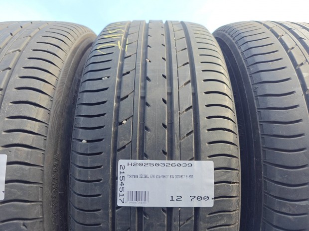 Yokohama DECIBEL E70 215/45R17 87W DOT0917 5,5MM HASZNÁLT NYÁRIGUMI W
