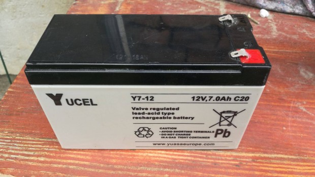 Yucel 12V 7.0 Ah C20 akkumltor