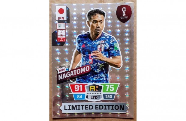 Yuto Nagatomo Japn XXL Limited Edition focis krtya Panini Qatar 2022