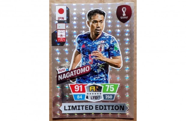 Yuto Nagatomo Japn XXL Limited focis krtya World Cup Qatar 2022