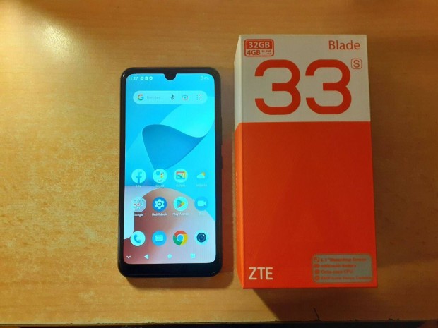 ZTE Blade A33s 4/32GB Dual Fggetlen jszer Black Garis !