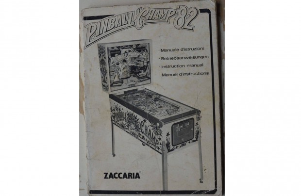 Zaccaria flipper hasznlati utasts pinball instruction manual