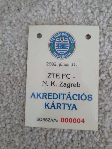 Zalaegerszeg ZTE Zagreb foci labdarg jegy belp