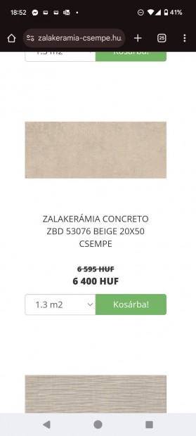 Zalakermia beige csempe