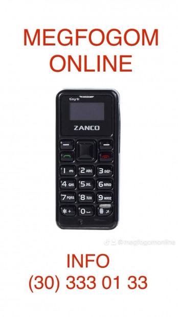 Zanco tiny mini t1 mobiltelefon kistelefon mini mobil j dobozban