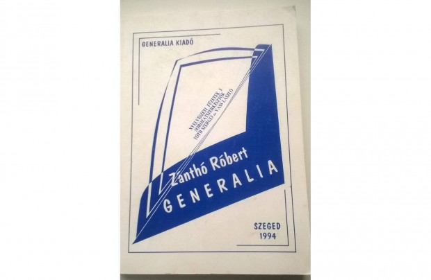 Znth Rbert Generalia c.knyve, nyelvszeti fzetek , Szeged