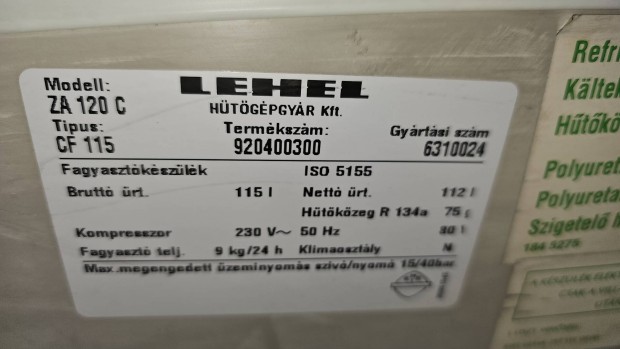 Zanussi 120 literes fagyasztóláda garanciával