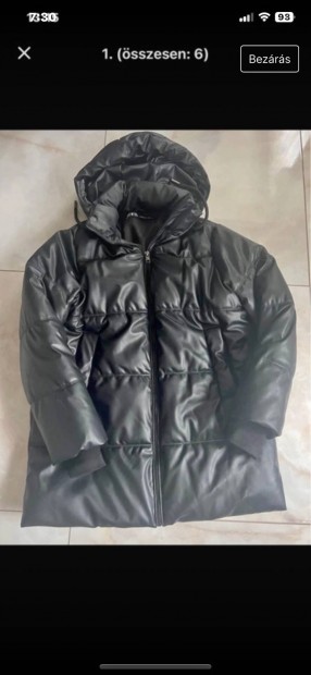 Zara fekete br / mbr kapucnis puffer kabt L/ es j