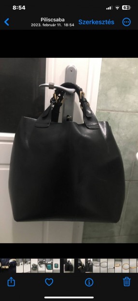 Zara fekete br bivalybr shopper tska brtska