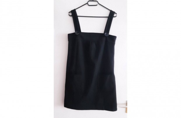 Zara mrks fekete mini ruha (L mret, 90 cm hossz)