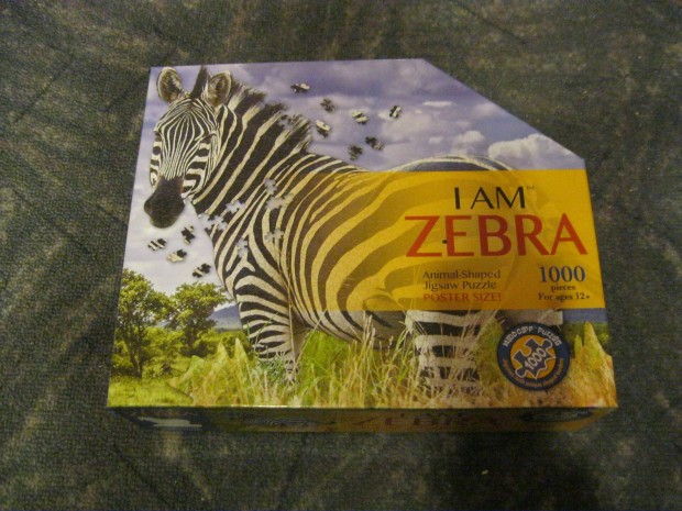 Zebra formj 1000 db-os puzzle - j, bontatlan