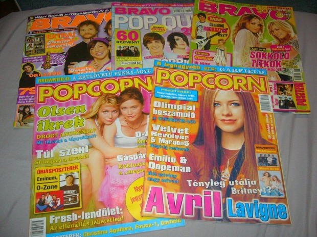 Zenei magazinok - Bravo, Popcorn 2004 5 db