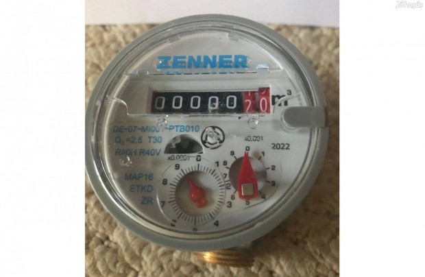 Zenner 2022-ben gyártott 3/4 " vízóra