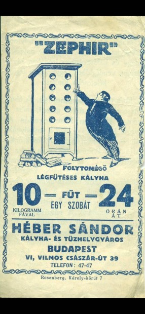Zephir kályha eladó Budapesten