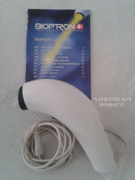 Zepter Bioptron Compact lámpa 1-5 év garancia, számla, tartozékok