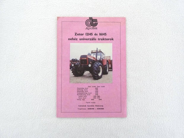 Zetor 12145 s 16145 traktor prospektus