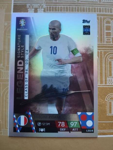 Zinedine Zidane Franciaorszg Legend Signature Style Euro 2024 krtya