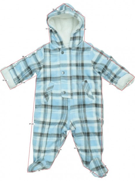 Zip Zap Új (címkés) Fiú Baby overál (Méret: 74)
