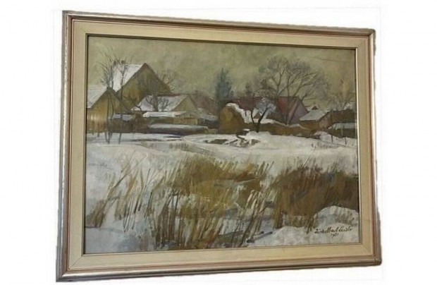 Zirkelbach László: Faluvége festmény