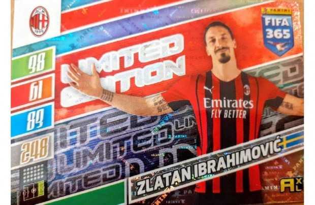 Zlatan Ibrahimovic AC Milan XXL Limited focis krtya Panini 2022