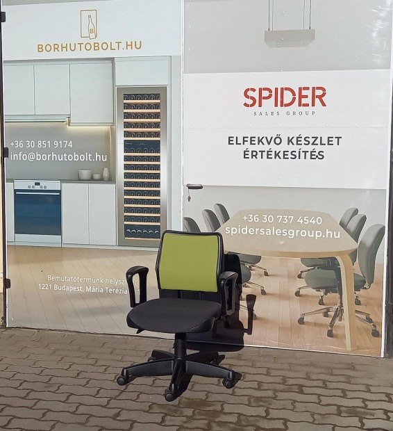 Zld szn guruls szk, forgszk, Steelcase Strafor - hasznlt szk